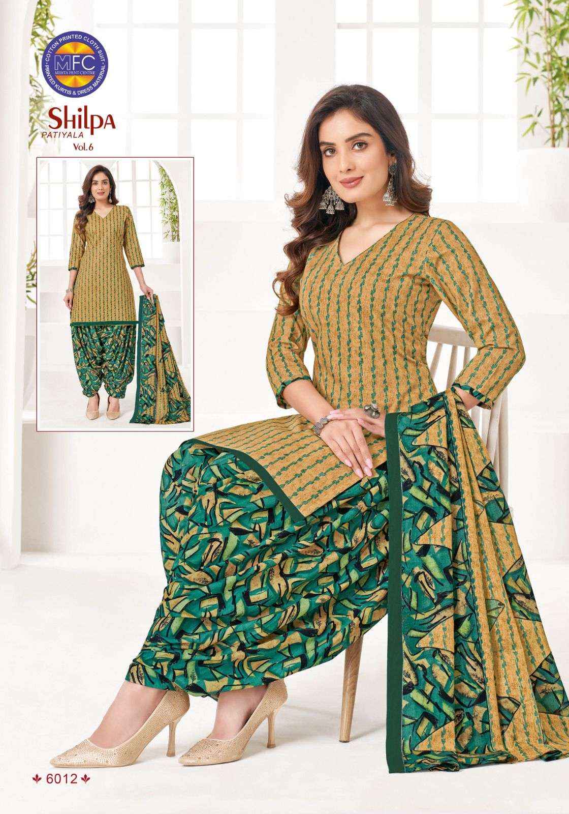 MFC Shilpa Patiyala Vol 6 Cotton Dress Material 12 pcs Catalogue