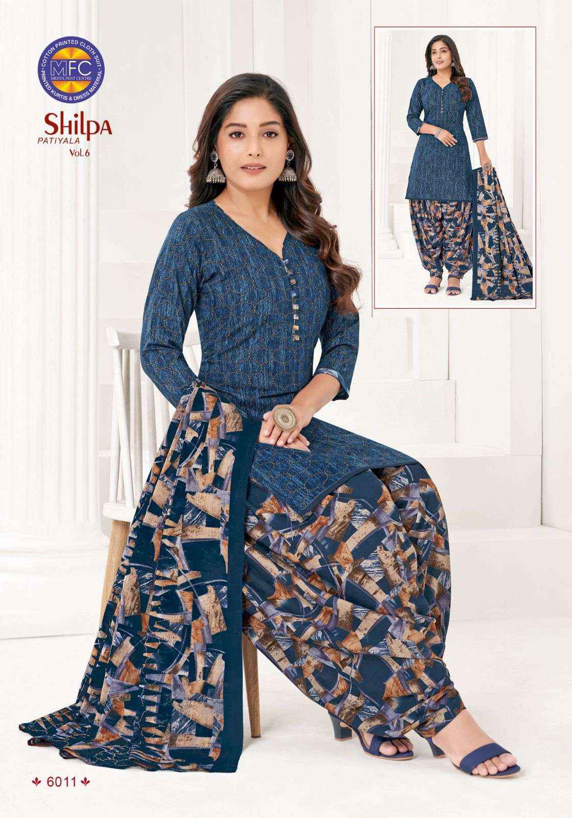 MFC Shilpa Patiyala Vol 6 Cotton Dress Material 12 pcs Catalogue