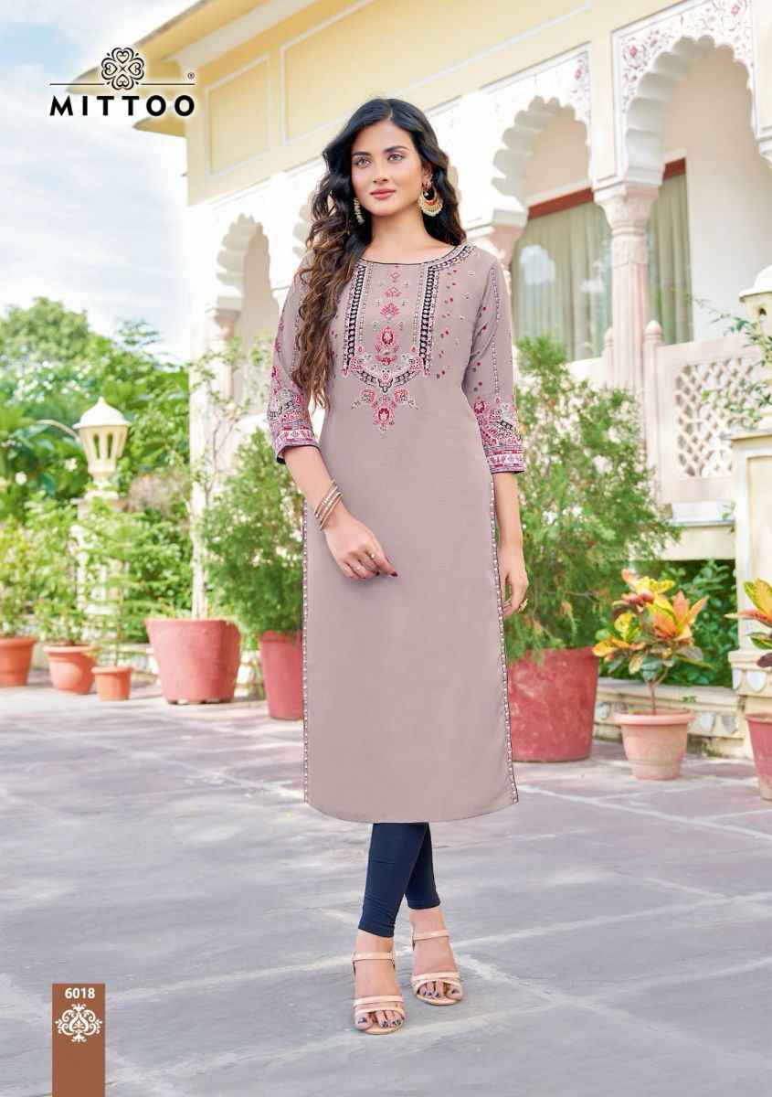 Mittoo Rihana Vol 3 Rayon Kurti 6 pcs Catalogue