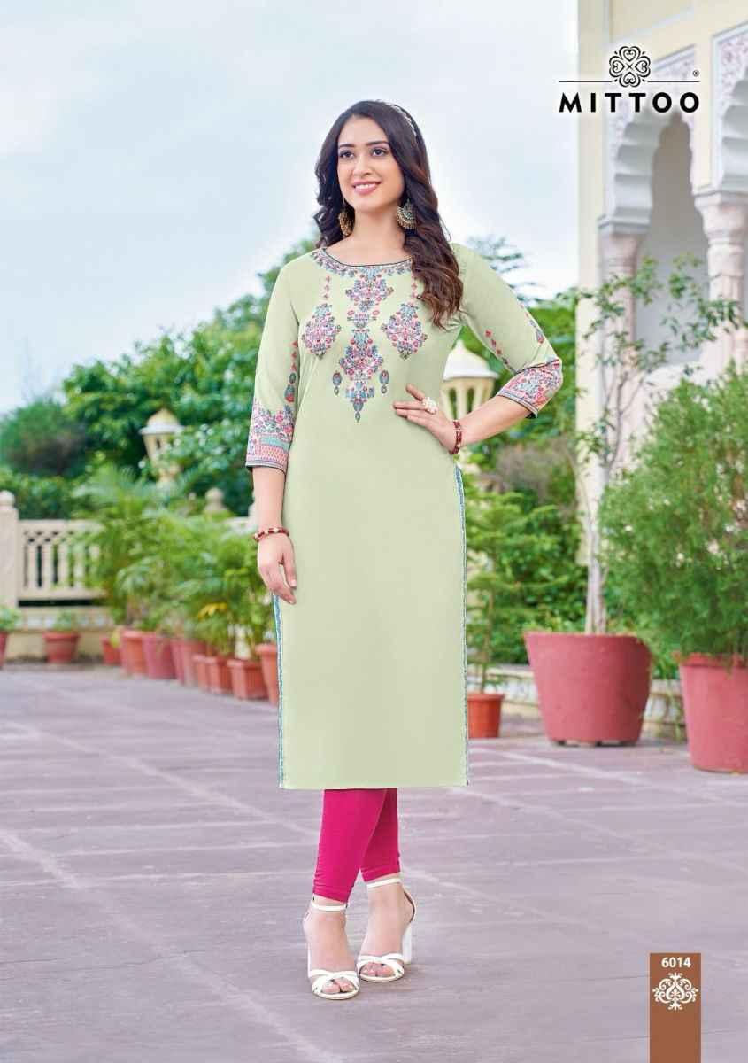 Mittoo Rihana Vol 3 Rayon Kurti 6 pcs Catalogue