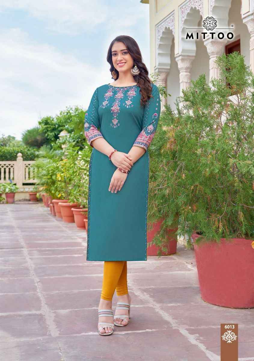 Mittoo Rihana Vol 3 Rayon Kurti 6 pcs Catalogue