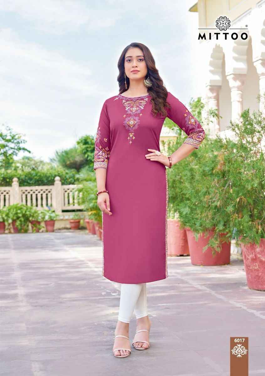 Mittoo Rihana Vol 3 Rayon Kurti 6 pcs Catalogue