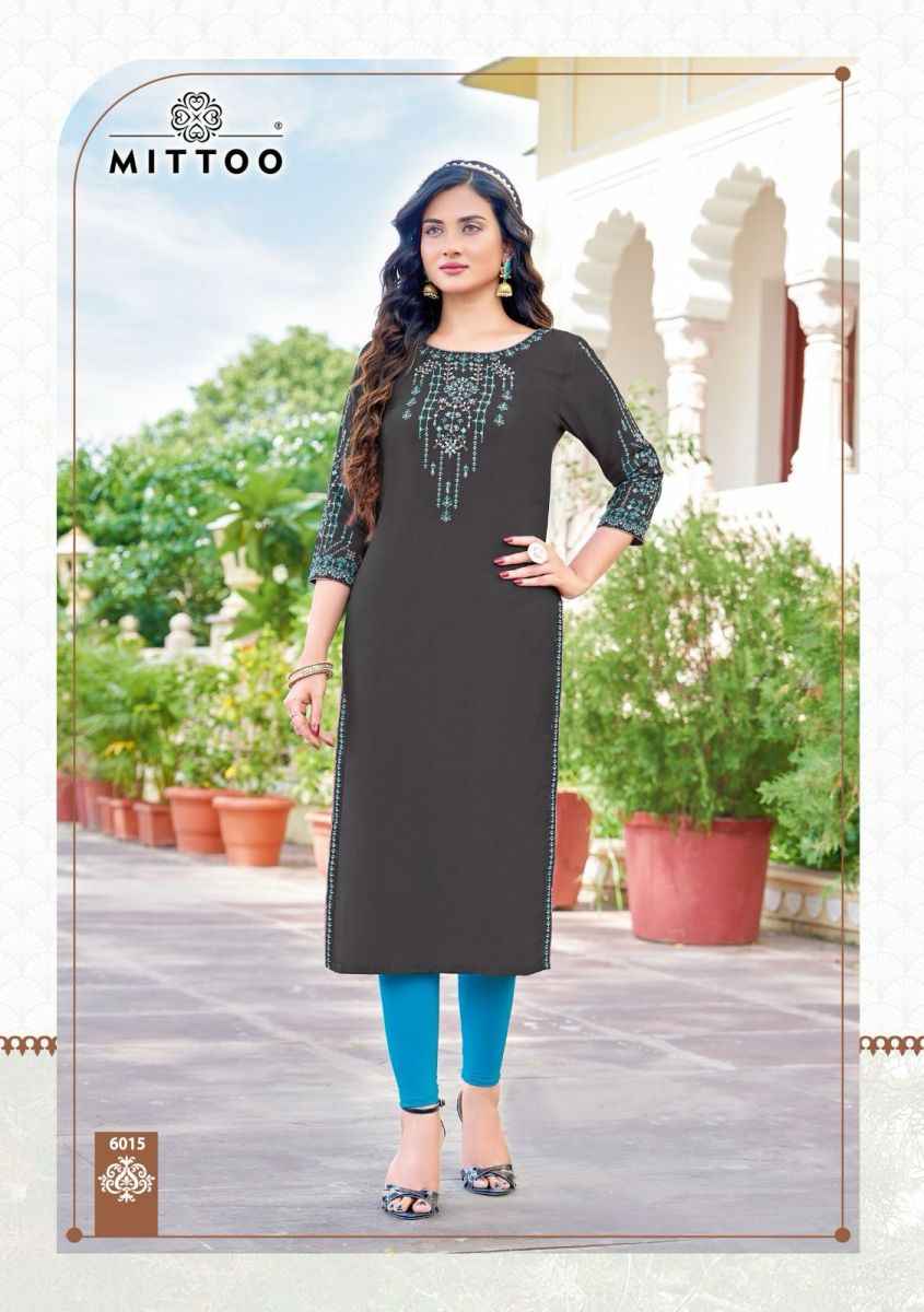 Mittoo Rihana Vol 3 Rayon Kurti 6 pcs Catalogue