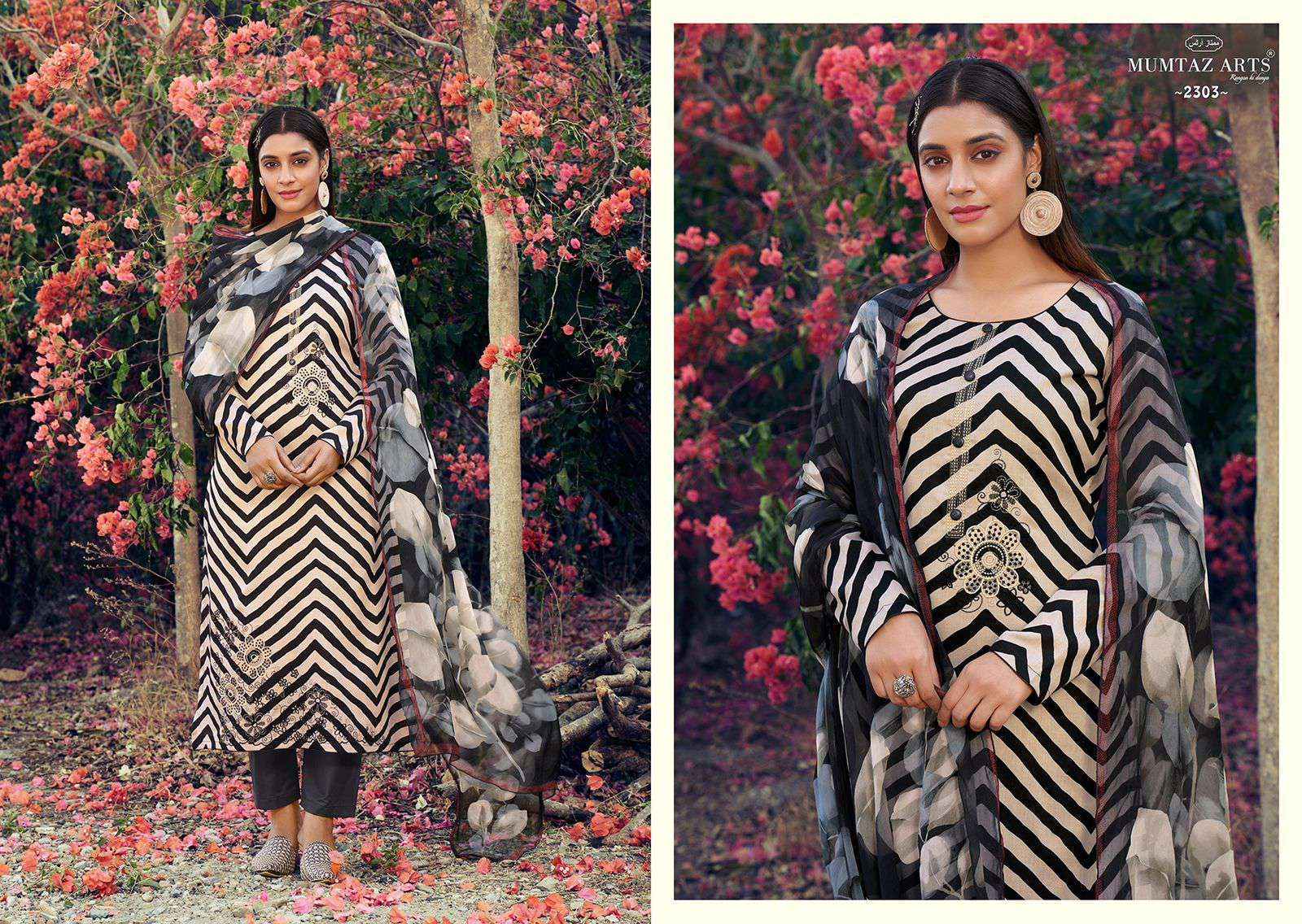 Mumtaz Arts Fanaa Jam Satin Dress Material 4 pcs Catalogue