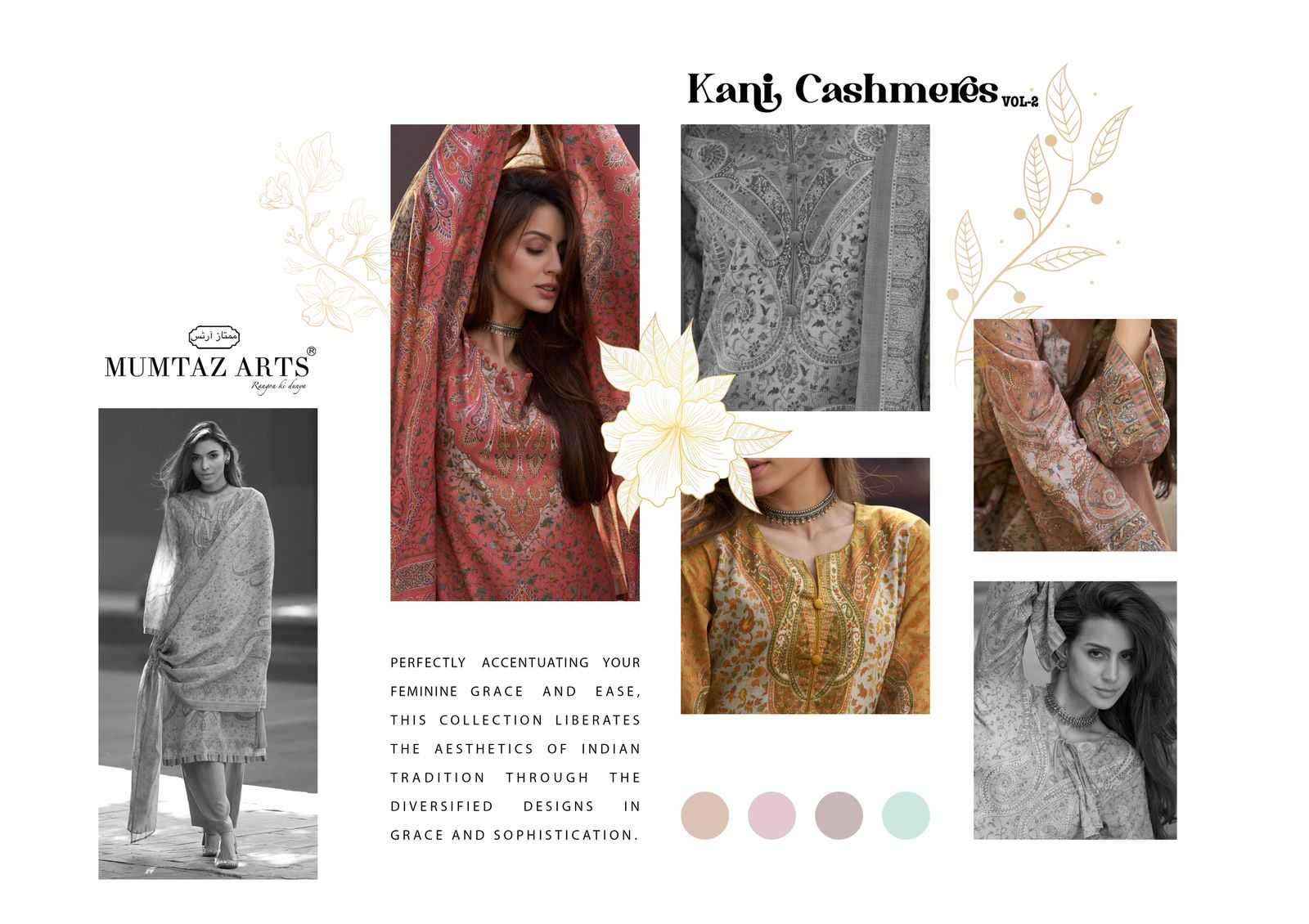 Mumtaz Arts Kani Cashmeres Vol 2 Lawn Cotton Dress Material 6 pcs Catalogue