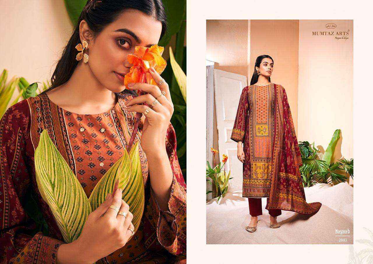 Mumtaz Arts Nayaab Hit List Viscose Musline Dress Material 4 pcs Catalogue