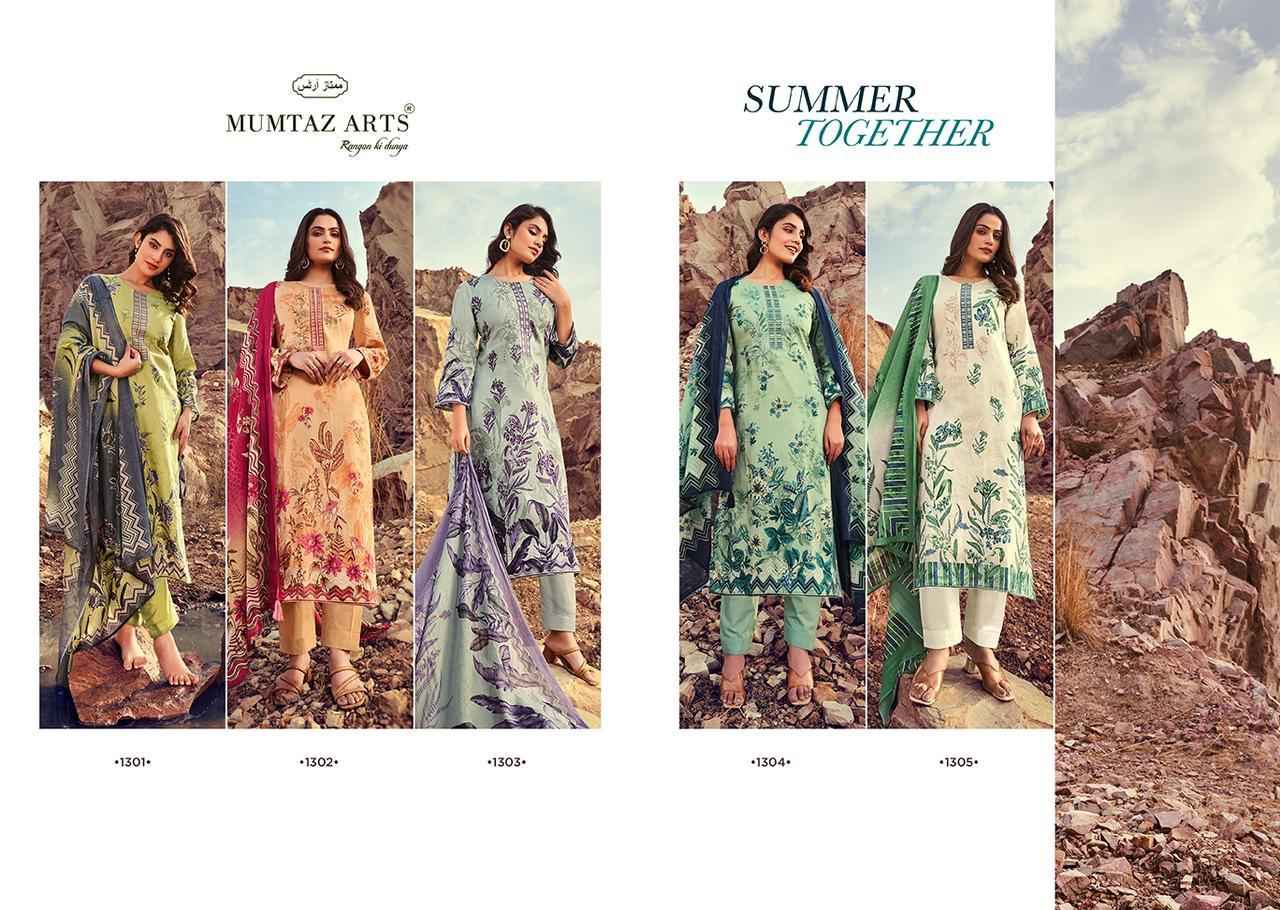 Mumtaz Arts Summer Together Jam Satin Dress Material 5 pcs Catalogue