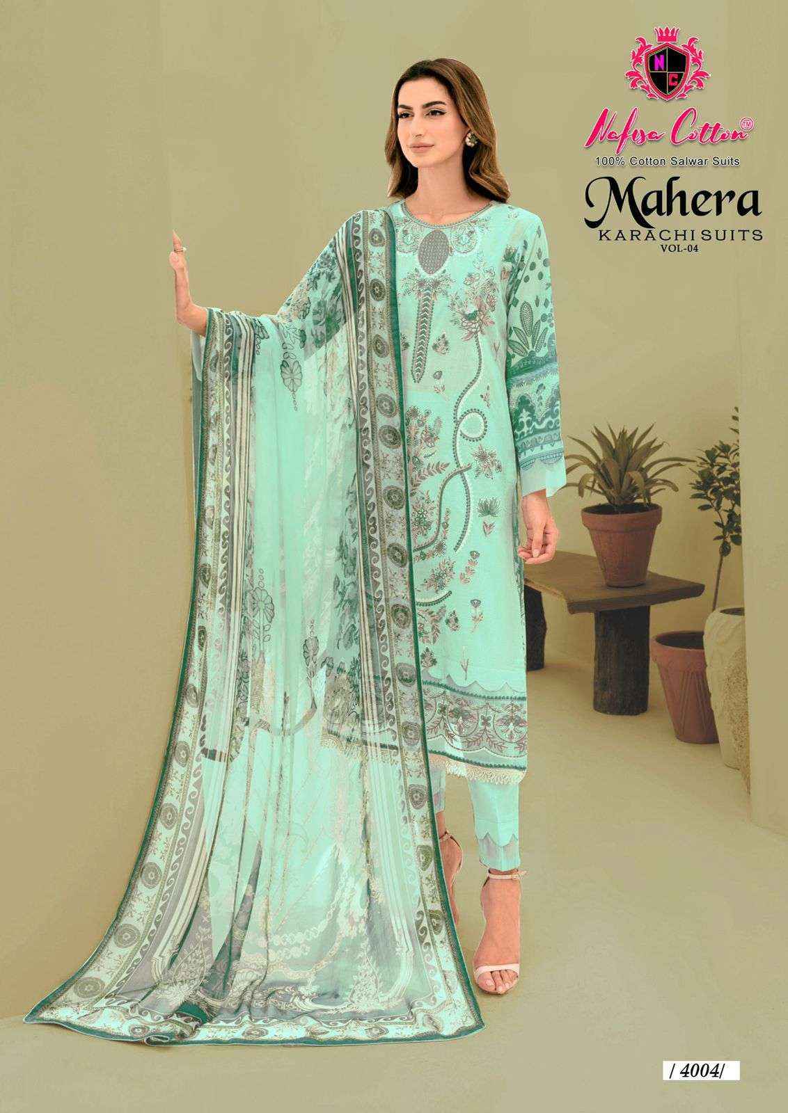 Nafisa Cotton Mahera Vol 4 Cotton Dress Material 6 pcs Catalogue
