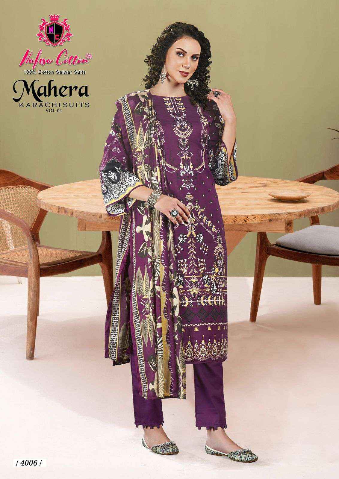 Nafisa Cotton Mahera Vol 4 Cotton Dress Material 6 pcs Catalogue