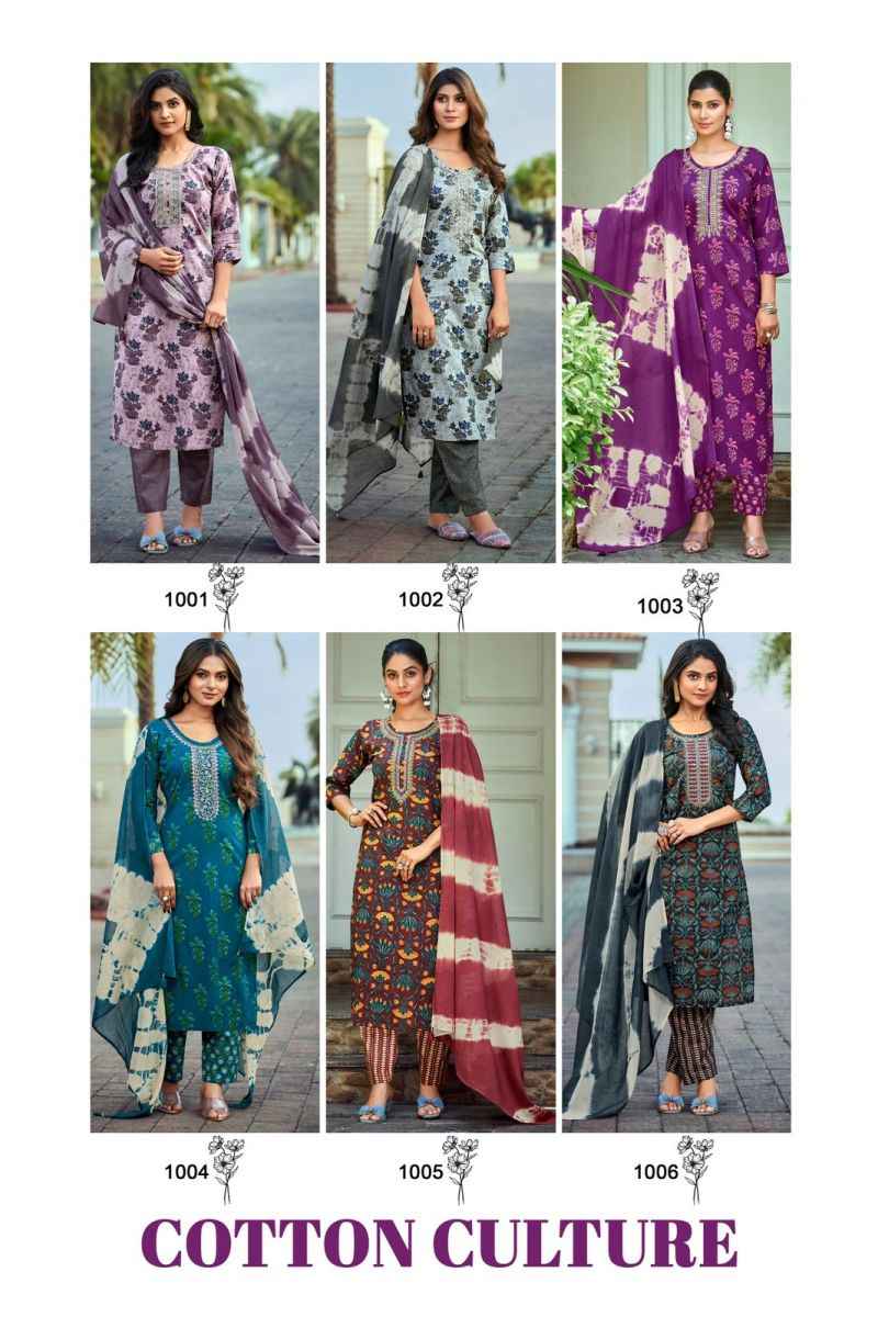 Ossm Cotton Culture Cotton Kurti Combo 6 pcs Catalogue 