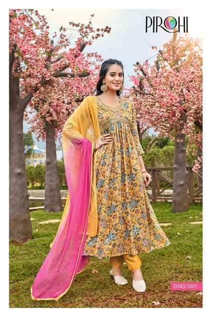 Pirohi Heeriye Pure Mul Cotton Readymade Suit (4 pc Cataloge)