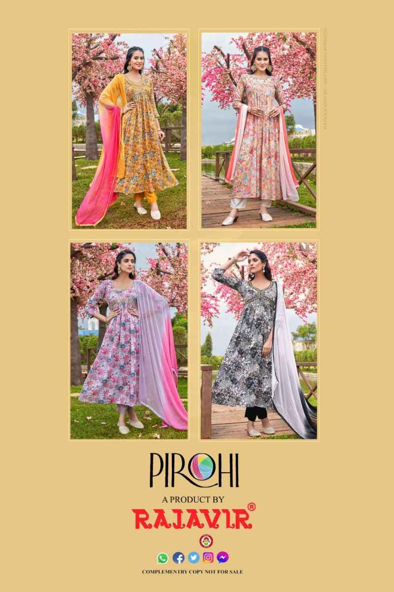 Pirohi Heeriye Pure Mul Cotton Readymade Suit (4 pc Cataloge)