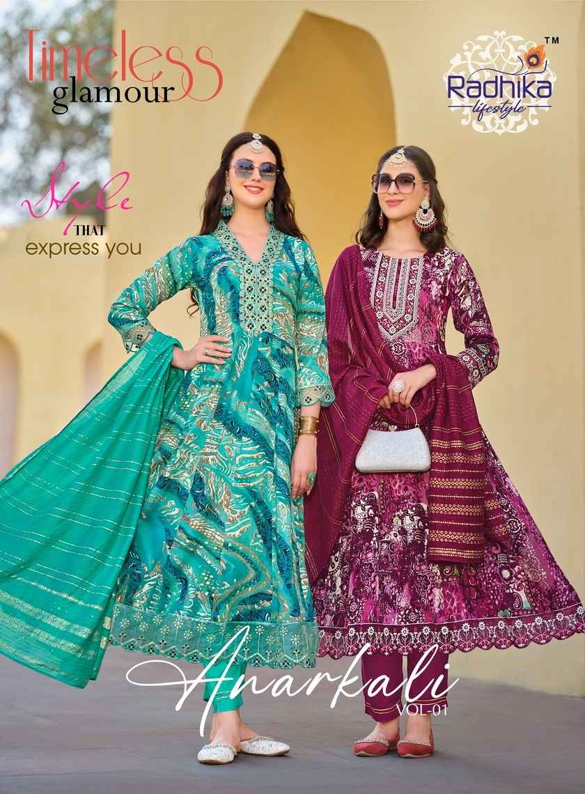 Radhika Lifestyle Anarkali Vol-1 Rayon Readymade Suit (6 Pc Catalog)