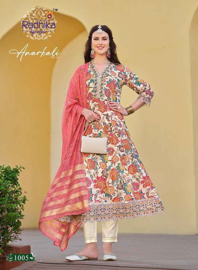 Radhika Lifestyle Anarkali Vol-1 Rayon Readymade Suit (6 Pc Catalog)