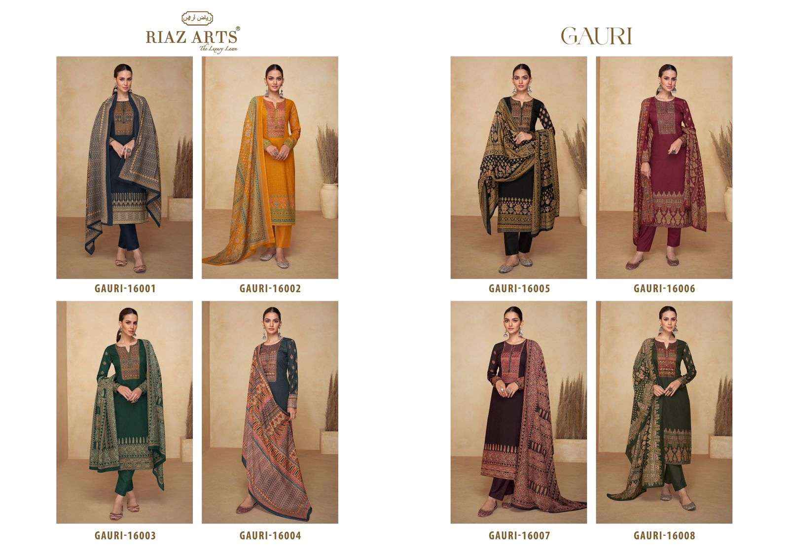 Riaz Arts Gauri Camric Lawn Dress Material 8 pcs Catalogue