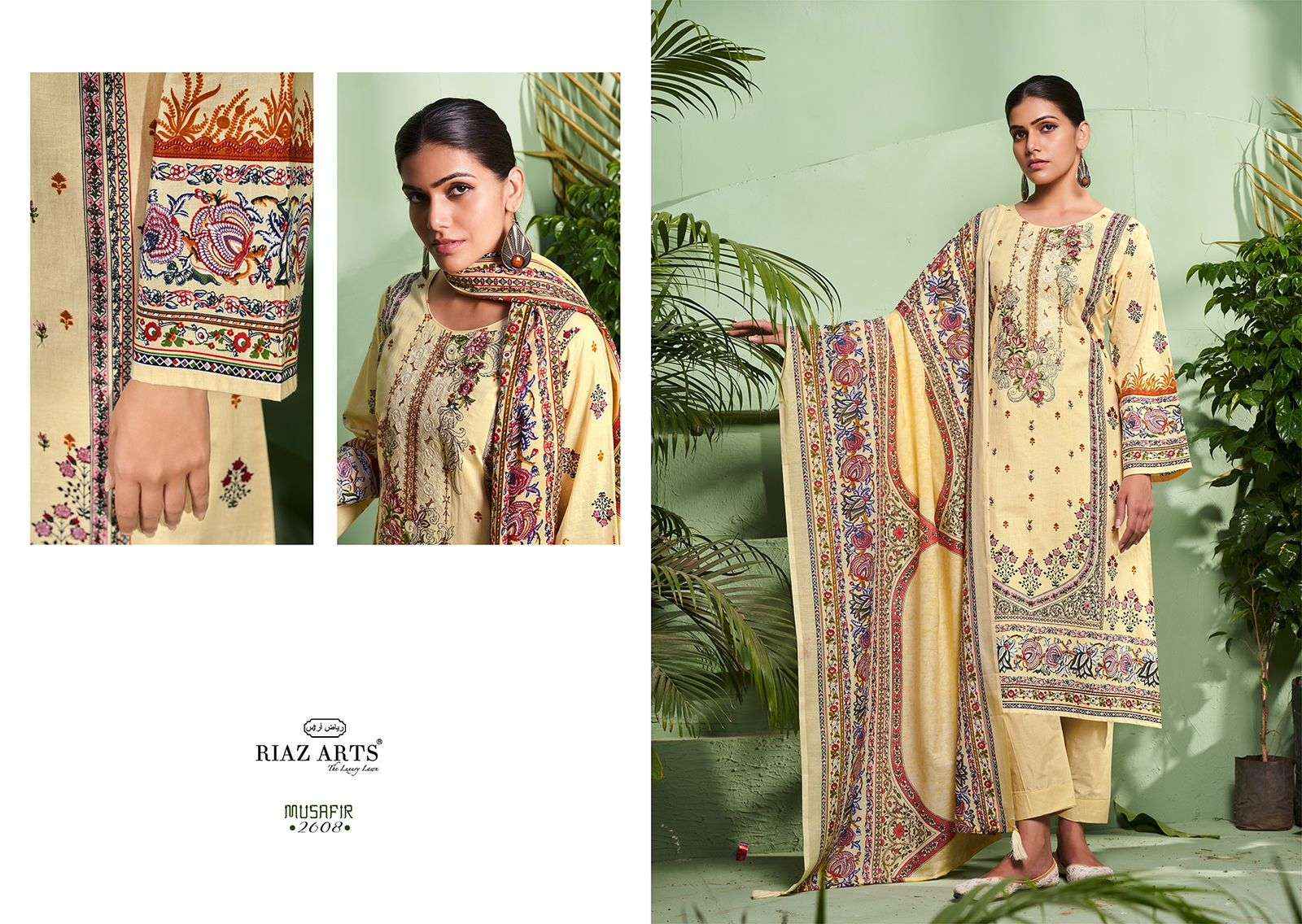 Riaz Arts Musafir Vol 2 Lawn Cotton Dress Material 8 pcs Catalogue
