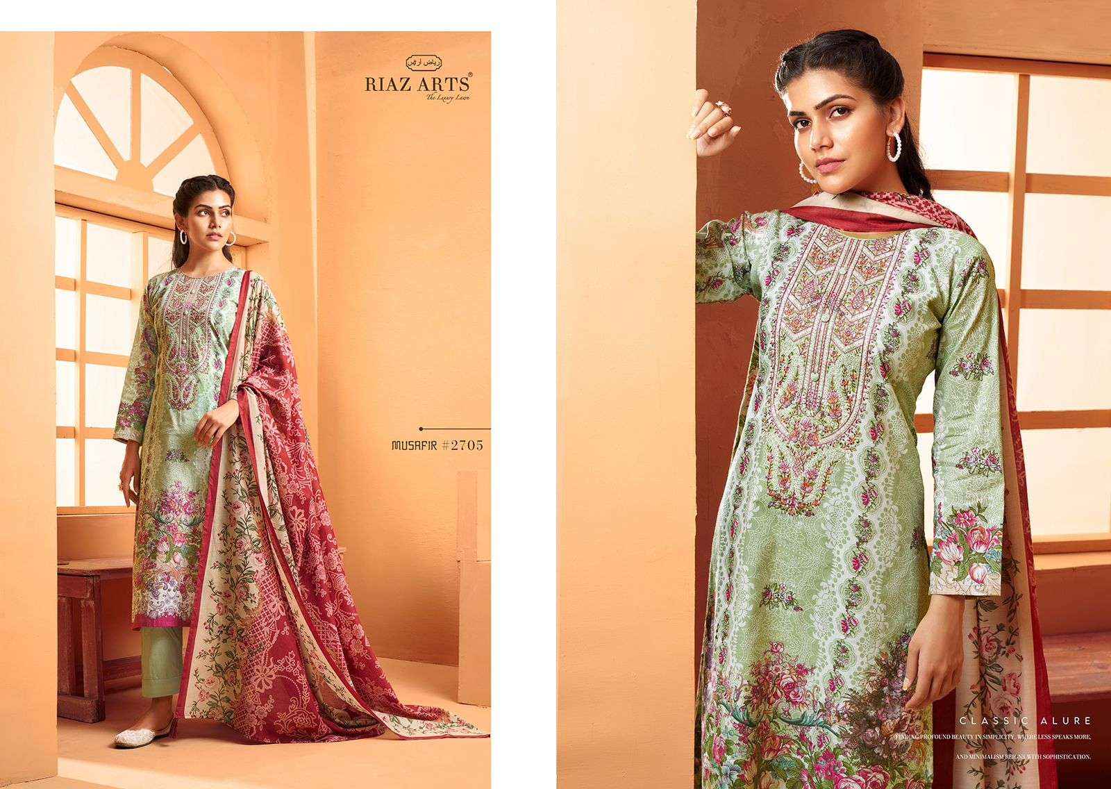 Riaz Arts Musafir Vol 3 Lawn Cotton Dress Material 6 pcs Catalogue