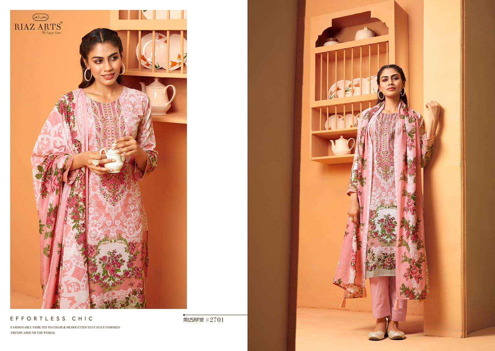 Riaz Arts Musafir Vol 3 Lawn Cotton Dress Material 6 pcs Catalogue