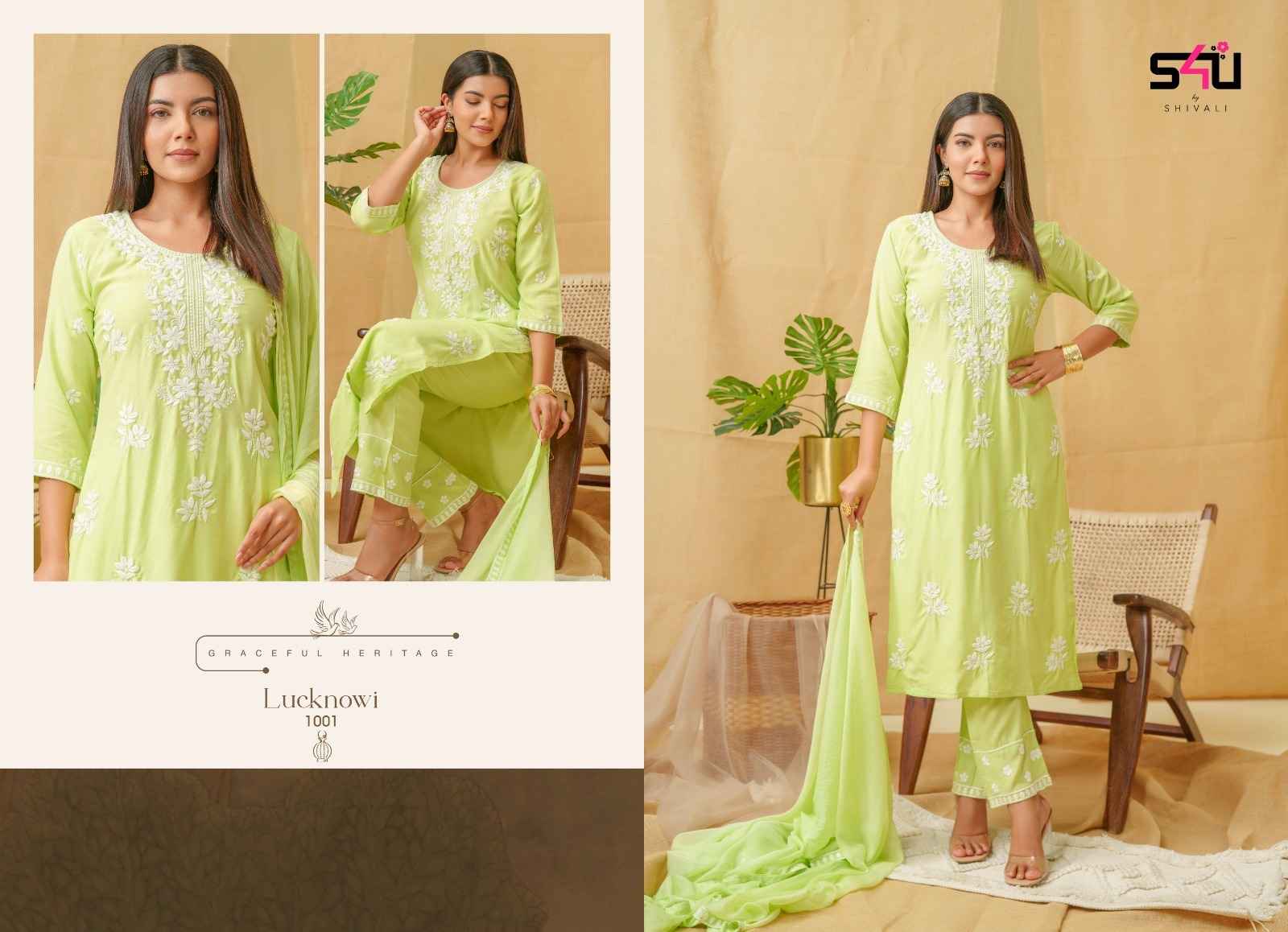 S4U Lucknowi Rayon Kurti Combo 6 pcs Catalogue