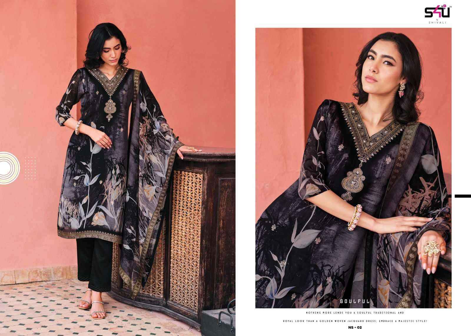 S4U Nusrat Organza Kurti Combo 4 pcs Catalogue