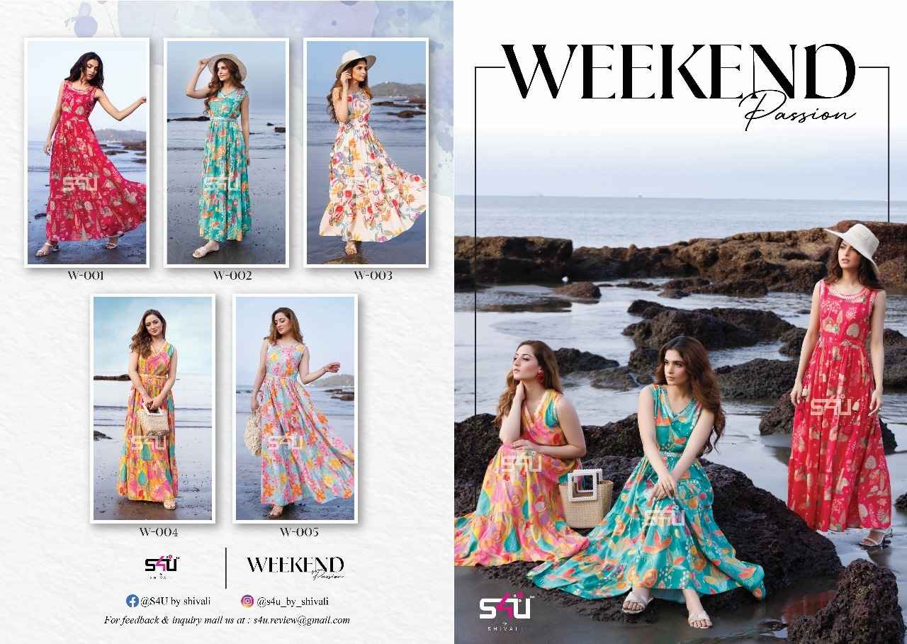 S4U Weekend Passion Rayon Summer Gown 5 pcs Catalogue