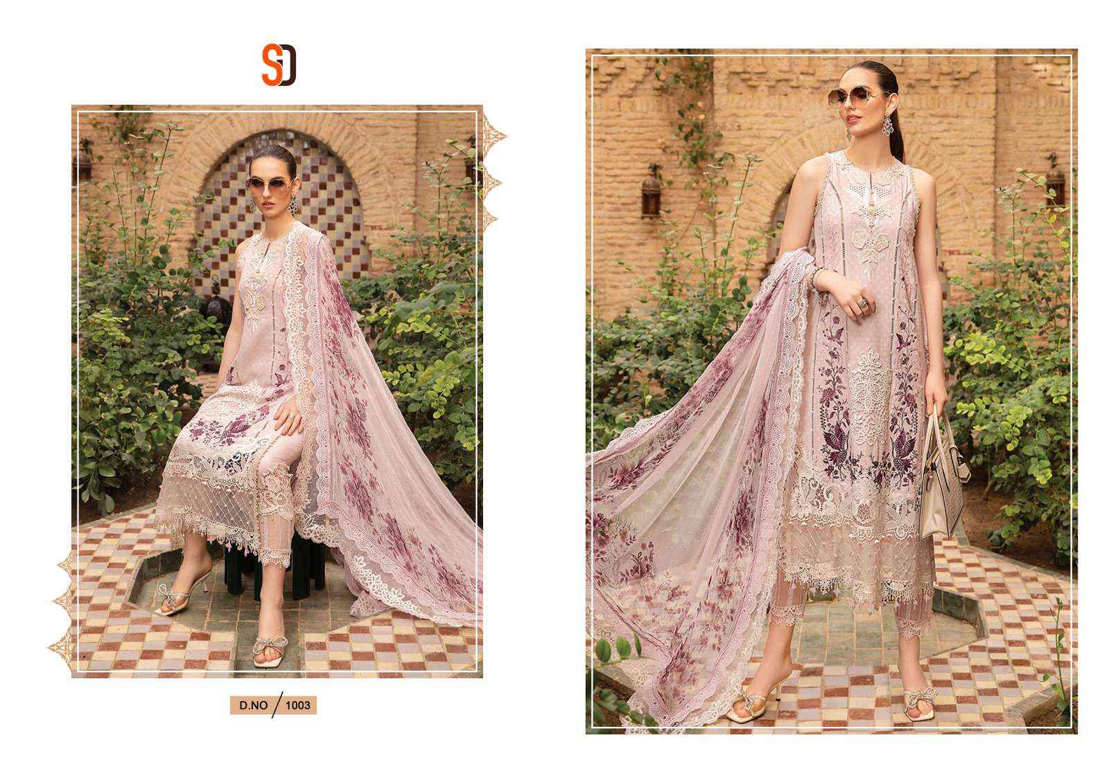 Shraddha Designer Maria B Lawn Vol 1 Cotton Dress Material 6 pcs Catalogue