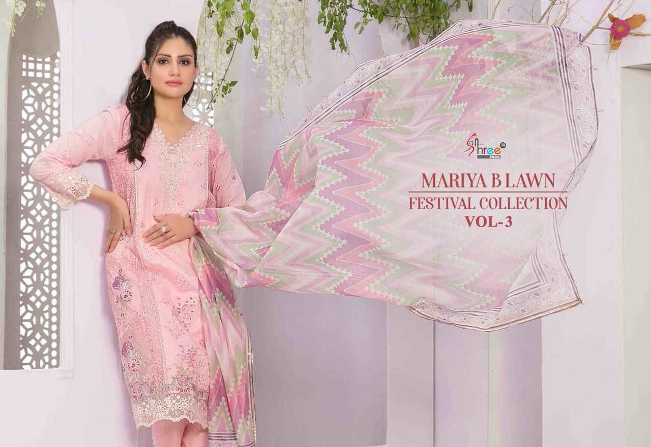 Shree Fab Mariya B Lawn Festival Collection Vol-3 Cotton Dress 