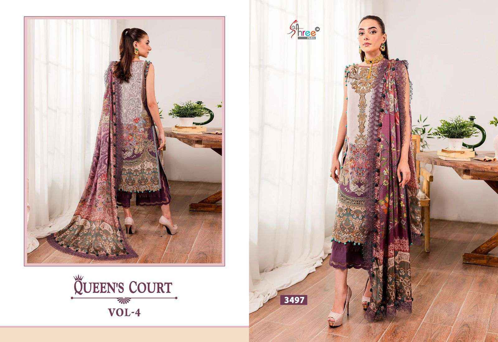 Shree Fabs Queens Court Vol 4 Cotton Dress Material 7 pcs Catalogue