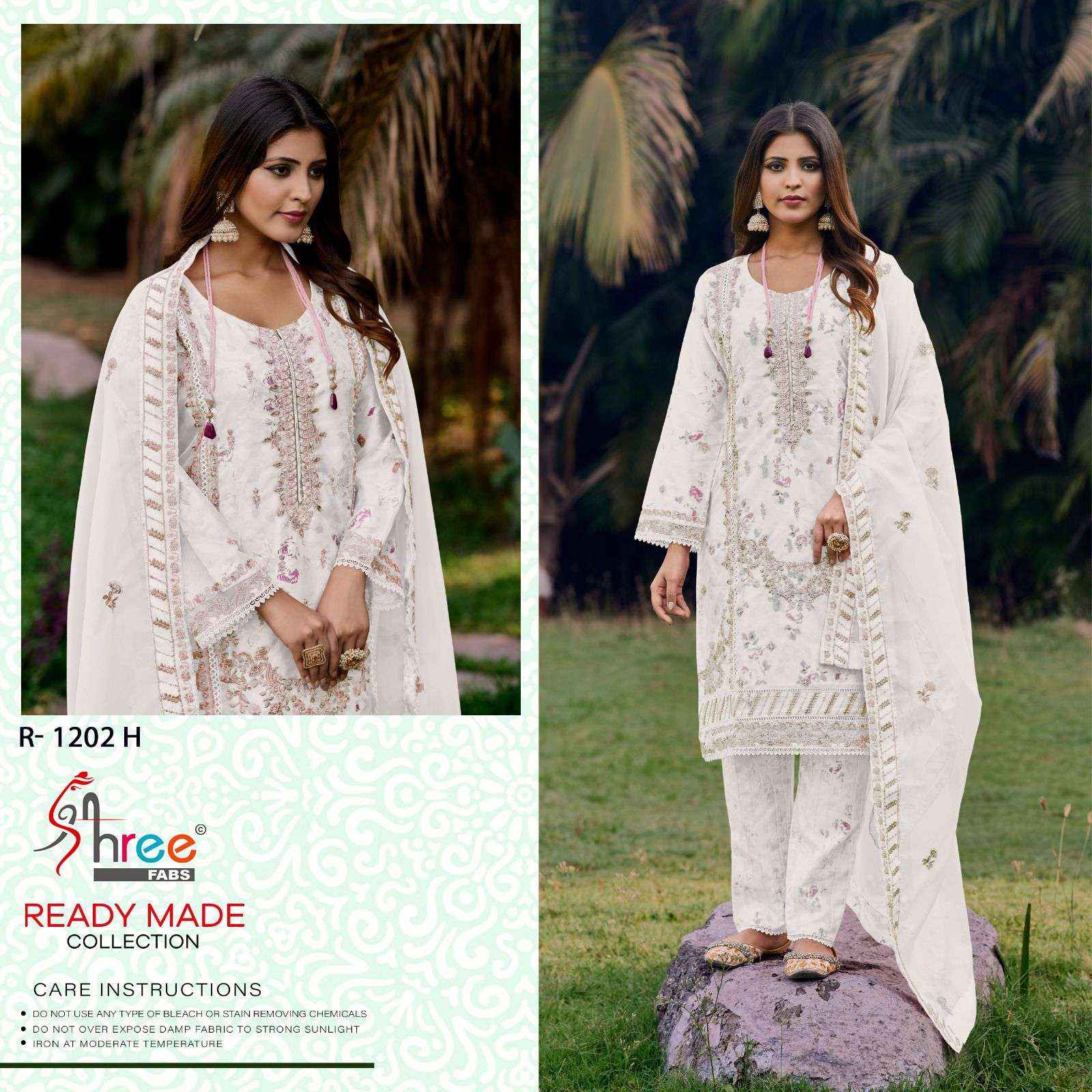 Shree Fabs R 1202 Organza Kurti Combo 4 pcs Catalogue