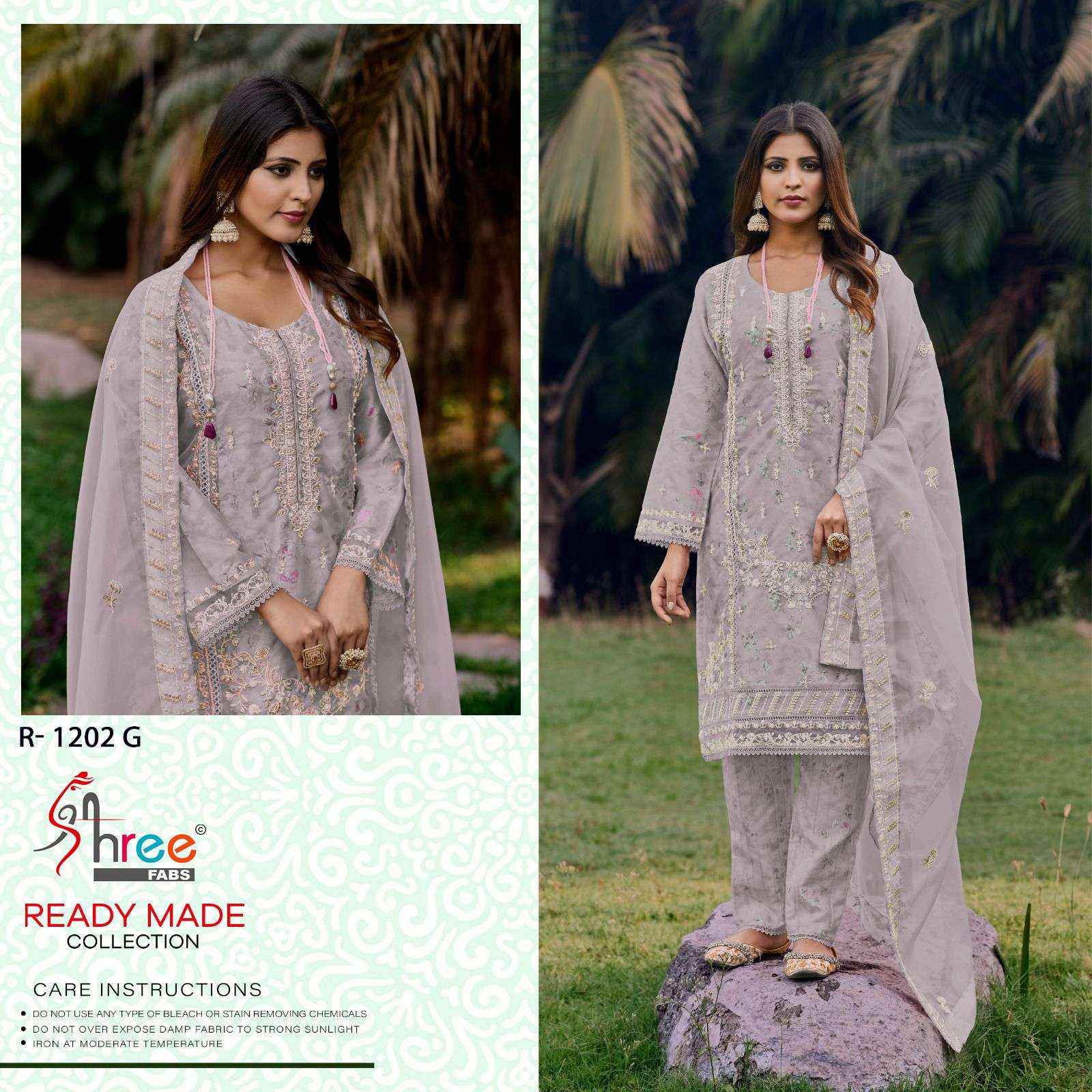 Shree Fabs R 1202 Organza Kurti Combo 4 pcs Catalogue