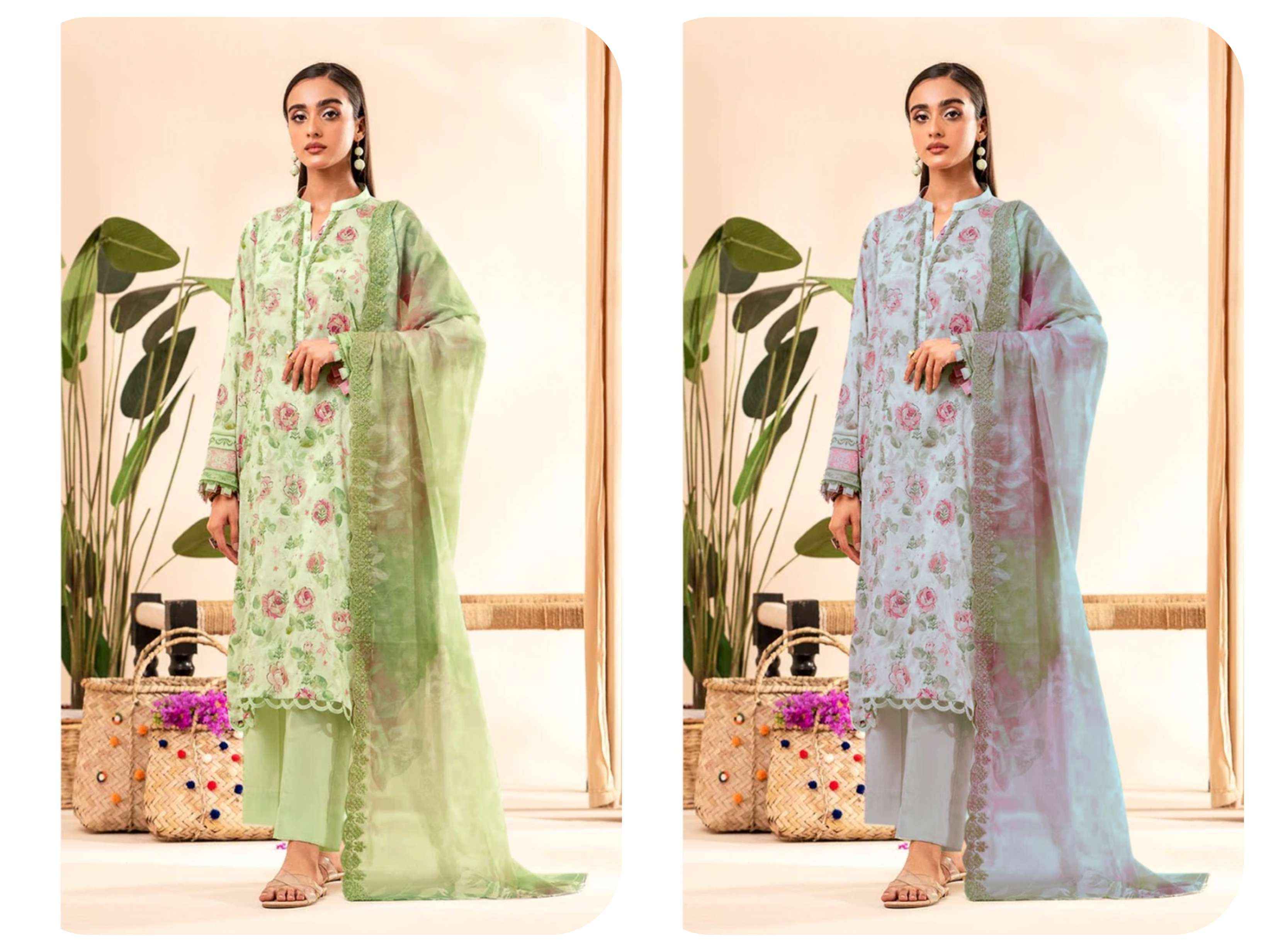 Taj Creation D No 504 & 505 Cotton Dress Material 2 pcs Catalogue