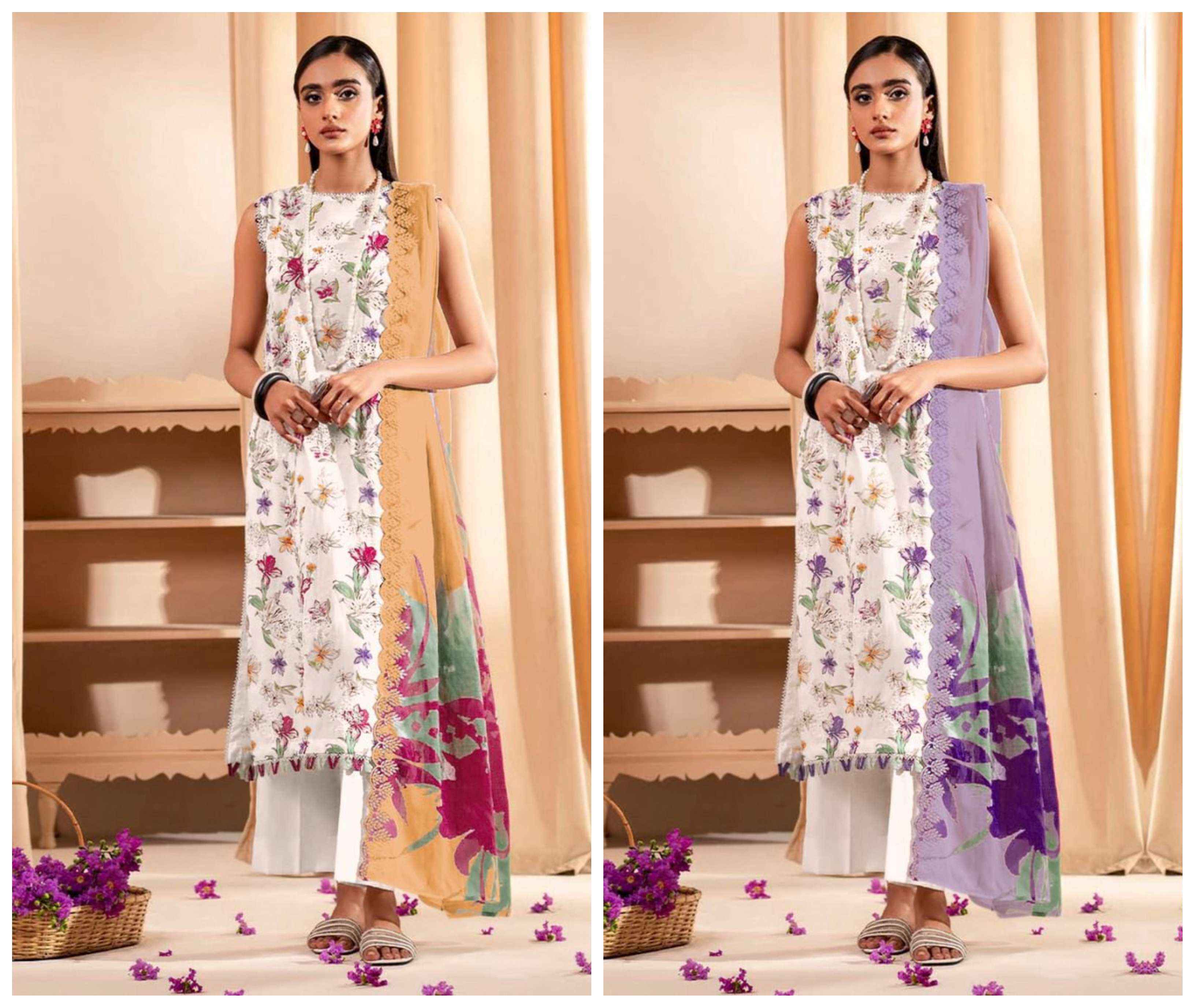 Taj Creation D No 510 & 511 Cotton Dress Material 2 pcs Catalogue