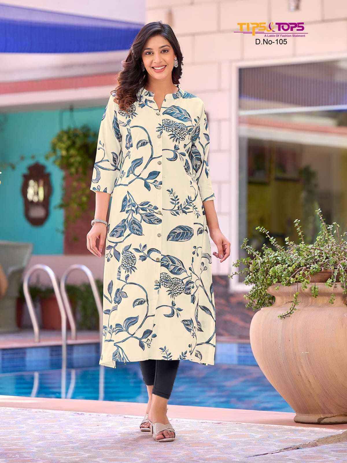 Tips & Tops Mimi Vol 1 Reyon Kurti 6 pcs Catalogue