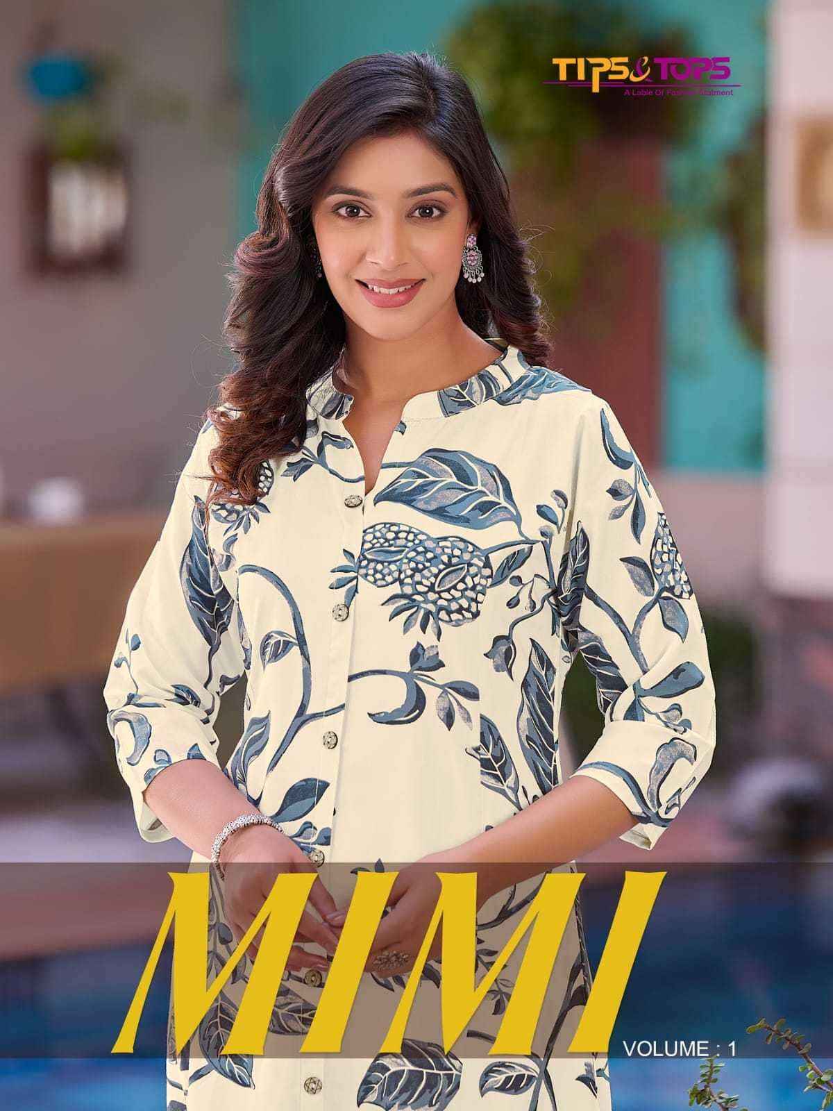 Tips & Tops Mimi Vol 1 Reyon Kurti 6 pcs Catalogue