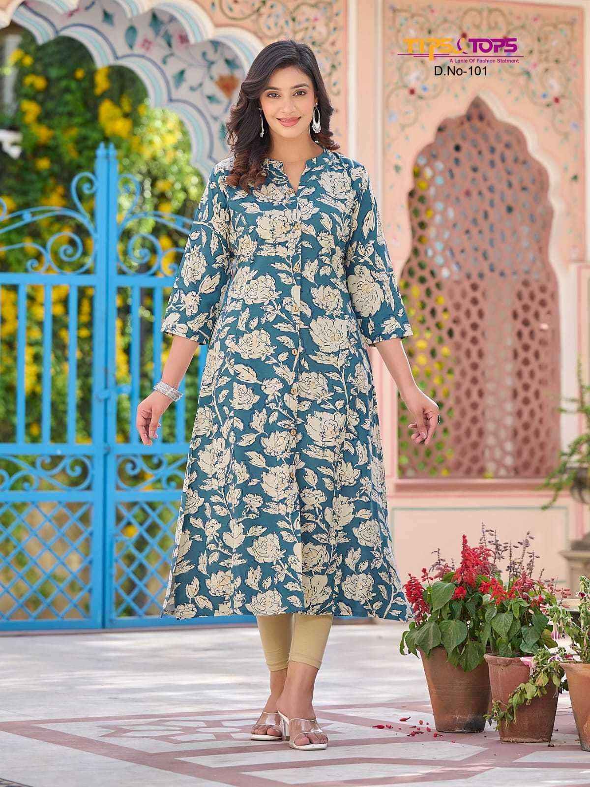 Tips & Tops Mimi Vol 1 Reyon Kurti 6 pcs Catalogue