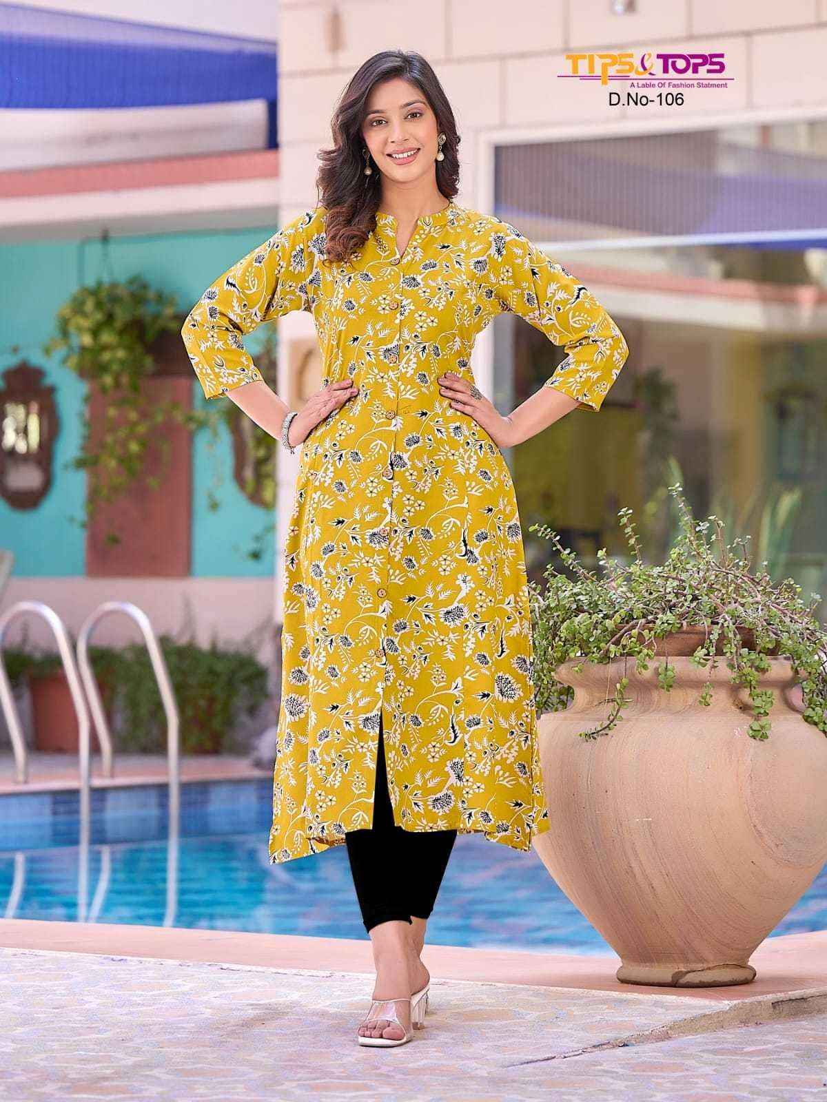 Tips & Tops Mimi Vol 1 Reyon Kurti 6 pcs Catalogue