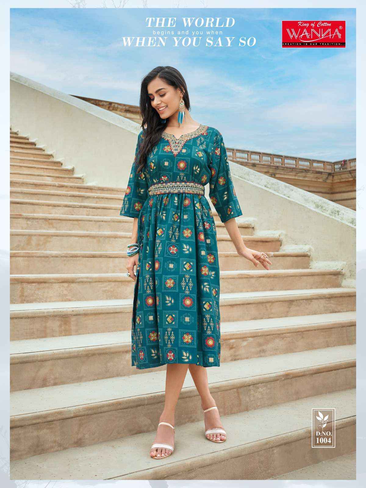 Wanna Cindrella Rayon Kurti 7 pcs Catalogue