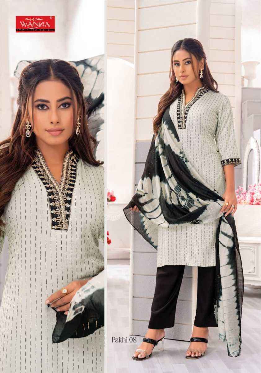 Wanna Pankhi Rayon Readymade Suit (8 Pc Catalog)