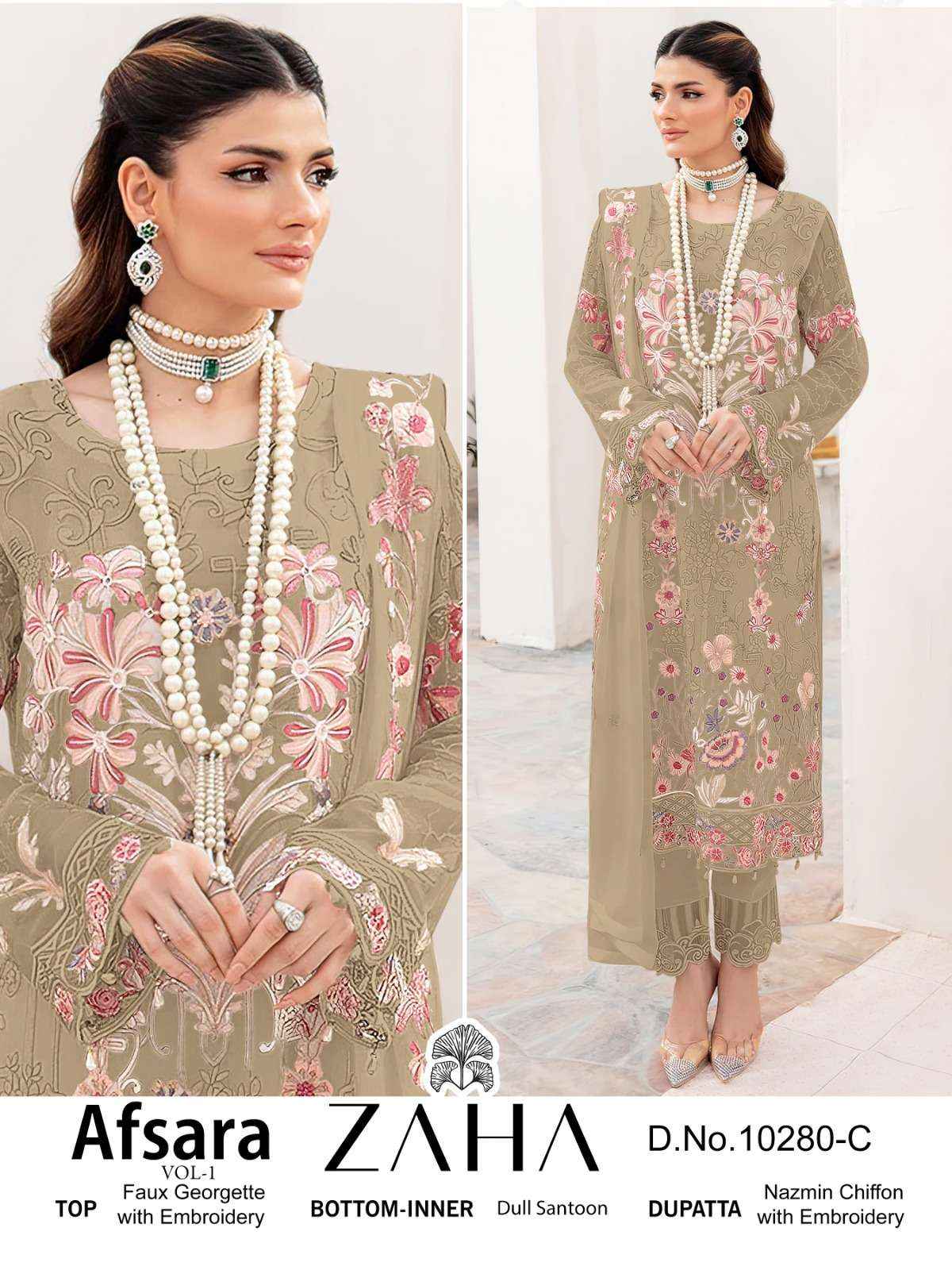 Zaha Afsara Vol 1 Georgette Dress Material 3 pcs Catalogue