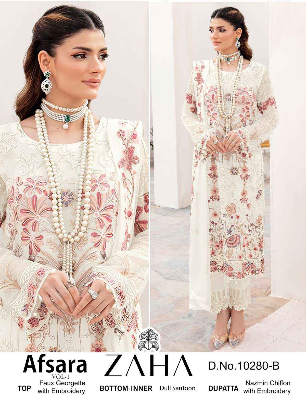 Zaha Afsara Vol 1 Georgette Dress Material 3 pcs Catalogue