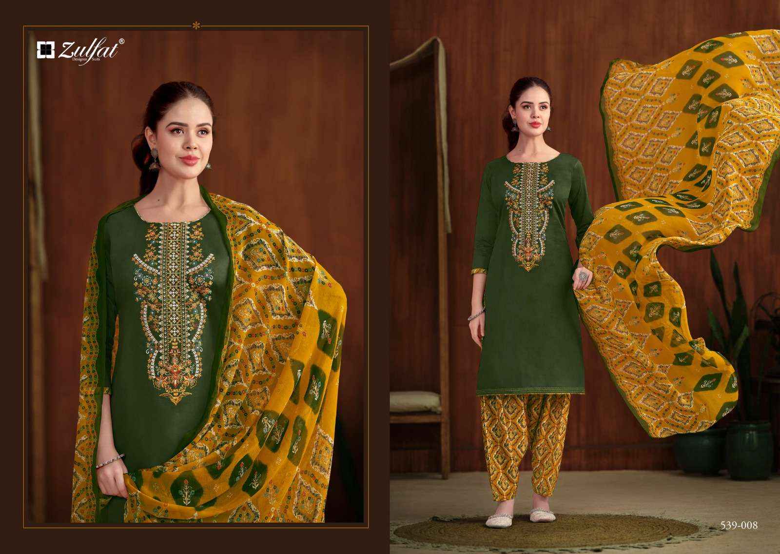 Zulfat Shanaya Jam Cotton Dress Material 8 pcs Catalogue