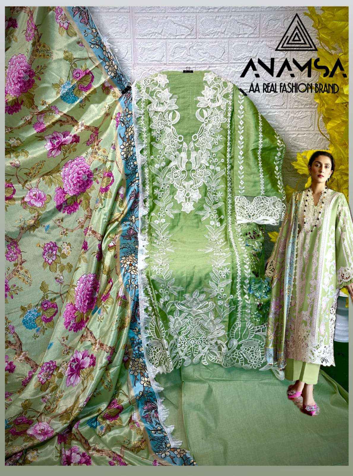 Anamsa D No 444 Jam Cotton Dress Material 4 pcs Catalogue
