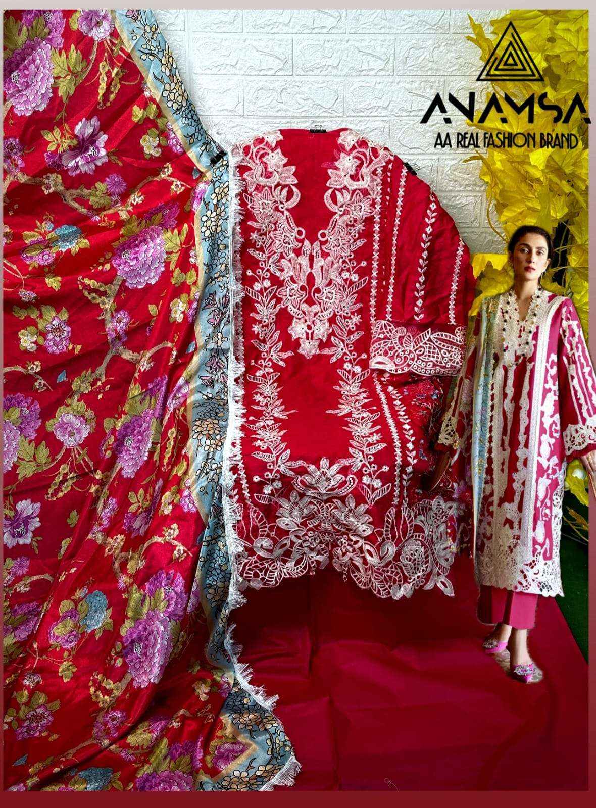 Anamsa D No 444 Jam Cotton Dress Material 4 pcs Catalogue