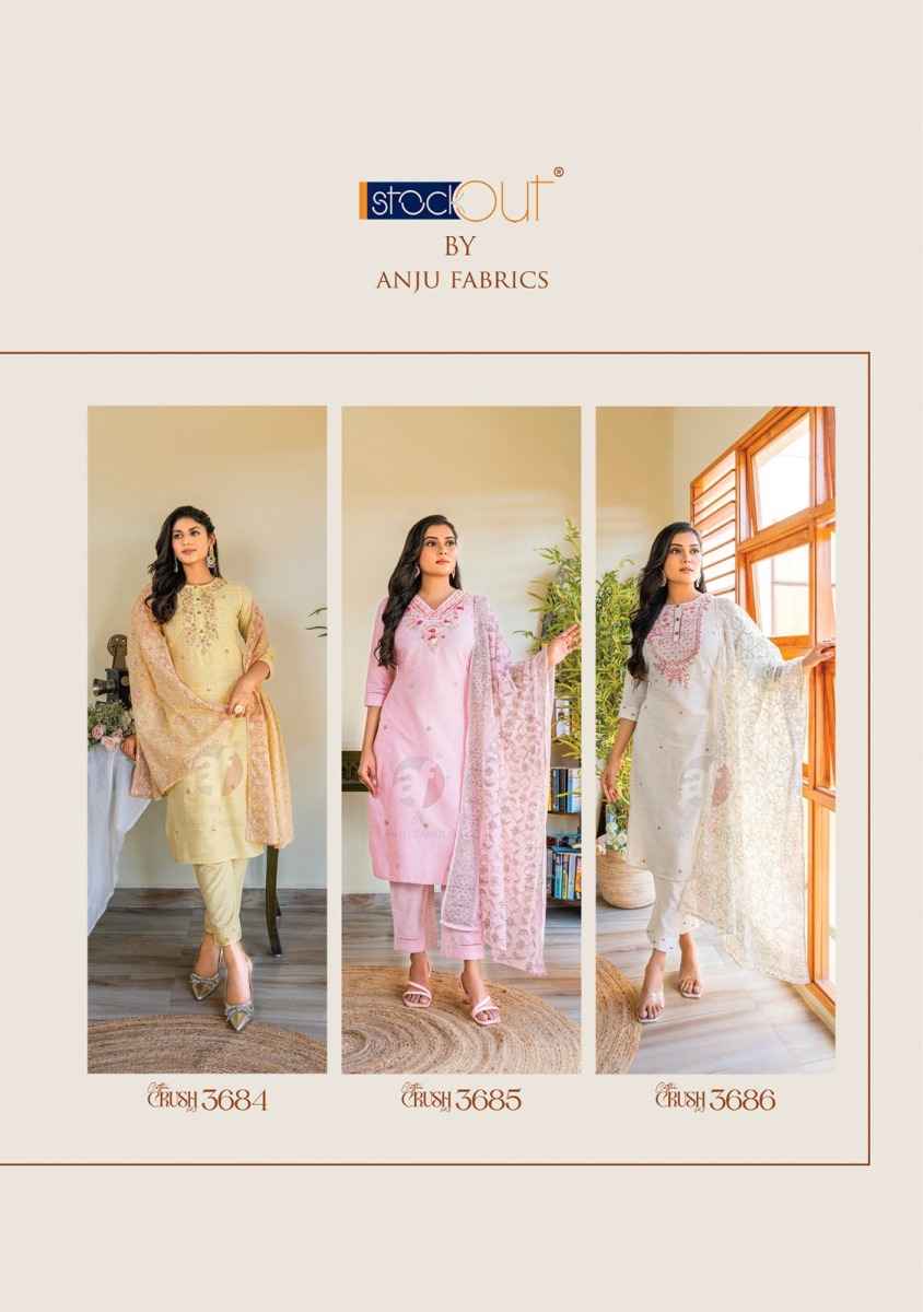 Anju Fabrics Cotton Crush Vol 3 Cotton Kurti Combo 6 pcs Catalogue