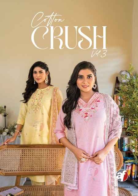 Anju Fabrics Cotton Crush Vol 3 Cotton Kurti Combo 6 pcs Catalogue