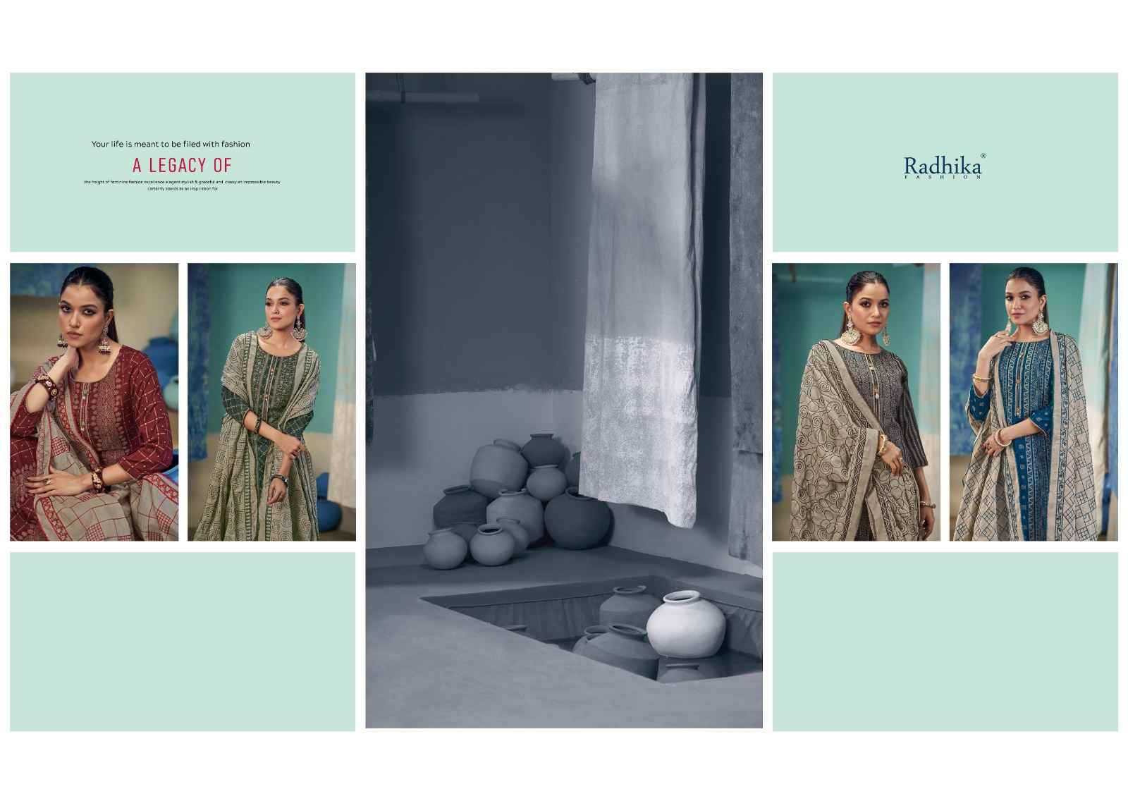  Azara Black Berry Vol-10 Blossom Cotton Dress Material (4 pcs Catalogue)