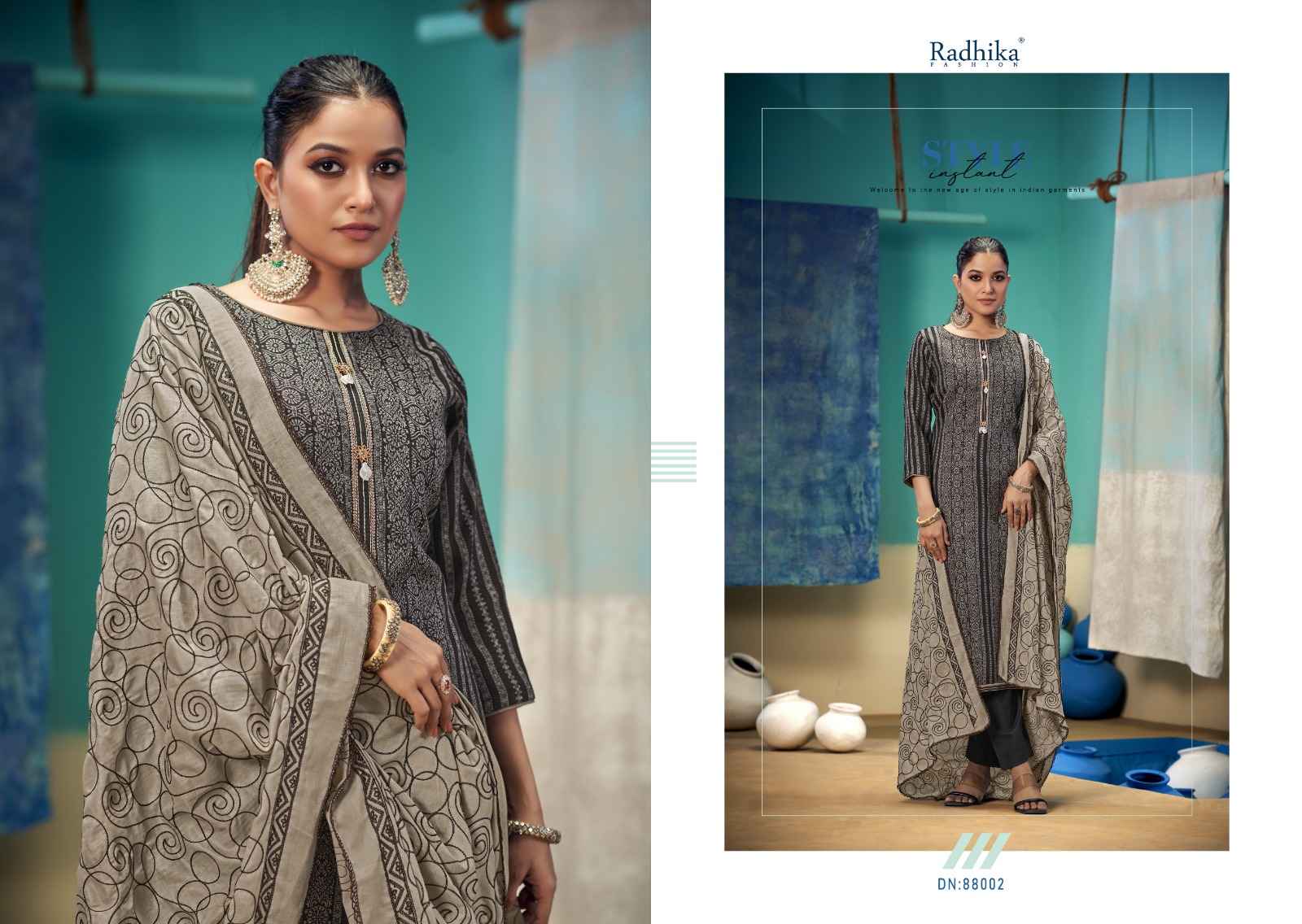  Azara Black Berry Vol-10 Blossom Cotton Dress Material (4 pcs Catalogue)