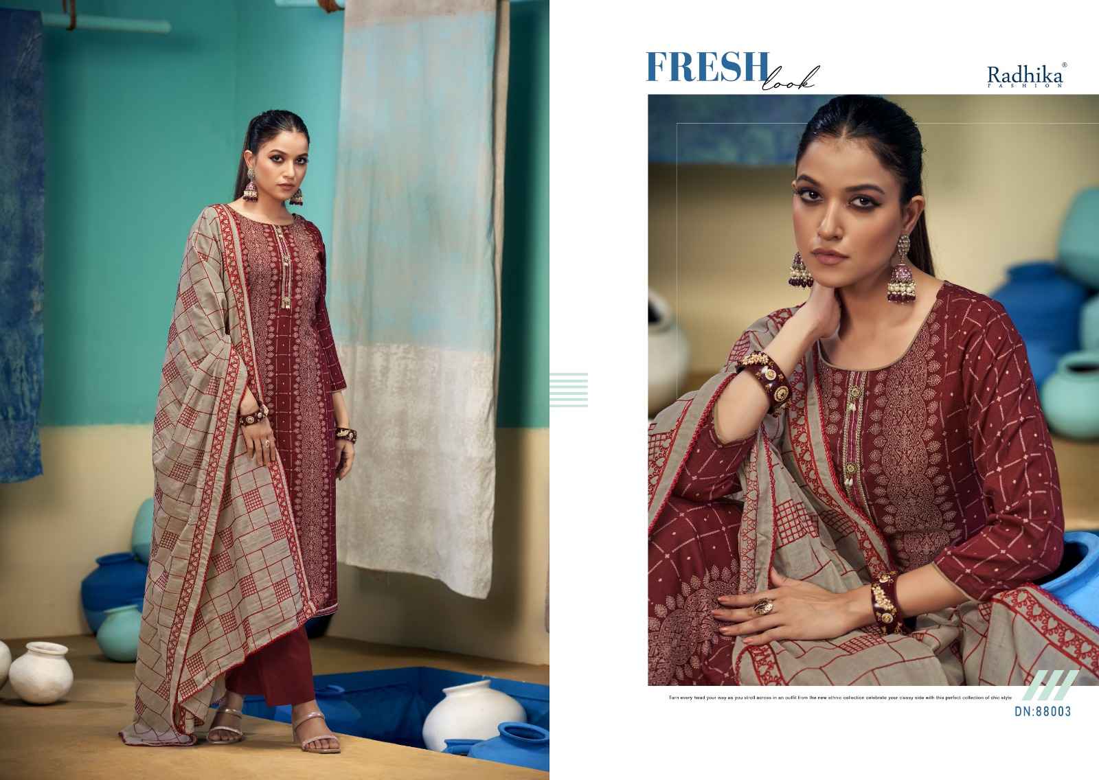  Azara Black Berry Vol-10 Blossom Cotton Dress Material (4 pcs Catalogue)
