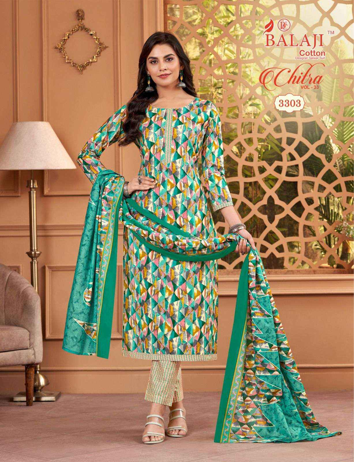 Balaji Chitra Vol-33 Cotton Dress Material (12 pcs Catalogue)