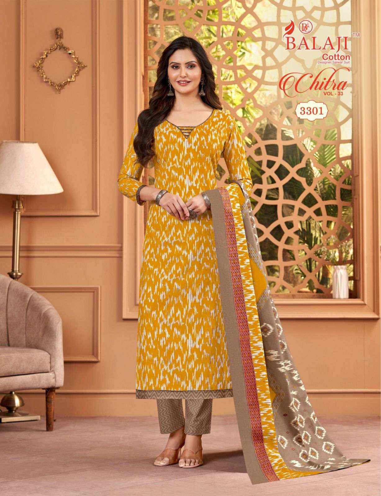 Balaji Chitra Vol-33 Cotton Dress Material (12 pcs Catalogue)
